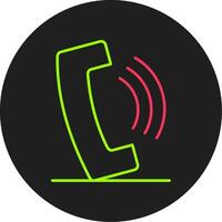 Phone Call Glyph Circle Icon vector