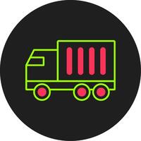 Truck Glyph Circle Icon vector