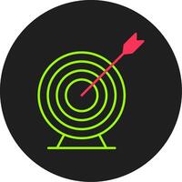 Goal Glyph Circle Icon vector