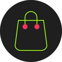 Bag Glyph Circle Icon vector