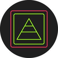 Pyramid Glyph Circle Icon vector