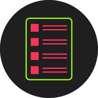 Task List Glyph Circle Icon vector