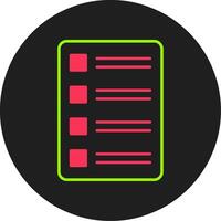 Task List Glyph Circle Icon vector