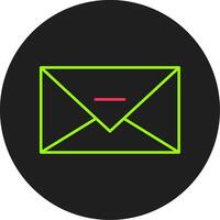 Email Glyph Circle Icon vector