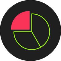 Pie Chart Glyph Circle Icon vector