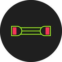 Chest Expander Glyph Circle Icon vector