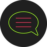 Conversation Glyph Circle Icon vector