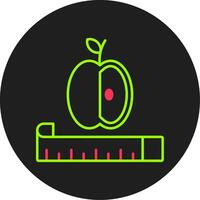 Diet Glyph Circle Icon vector