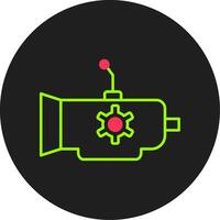 Gearbox Glyph Circle Icon vector
