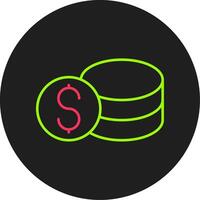 Savings Glyph Circle Icon vector