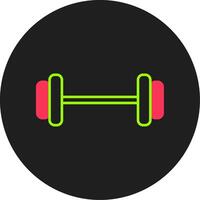 Dumbbell Glyph Circle Icon vector