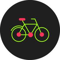 Bicycle Glyph Circle Icon vector