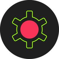 Gear Glyph Circle Icon vector