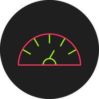 Speedometer Glyph Circle Icon vector