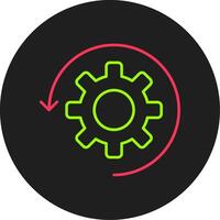 Automate Glyph Circle Icon vector