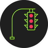 Traffic Lights Glyph Circle Icon vector