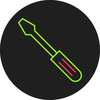 Screwdriver Glyph Circle Icon vector