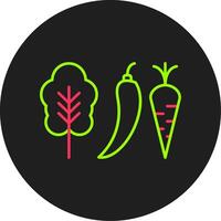 icono de círculo de glifo de verduras vector