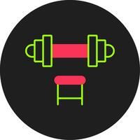 Dumbbell Glyph Circle Icon vector