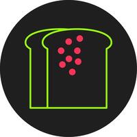 Toast Glyph Circle Icon vector