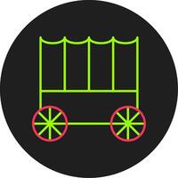 Carriage Glyph Circle Icon vector