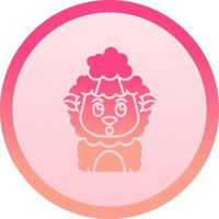 Exploding solid circle gradeint Icon vector