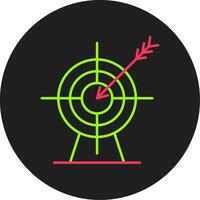 Archery Glyph Circle Icon vector