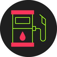Fuel Station Glyph Circle Icon vector