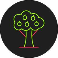 Fruit Tree Glyph Circle Icon vector