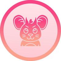 Demon solid circle gradeint Icon vector