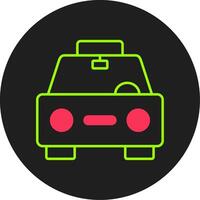 Taxi Glyph Circle Icon vector