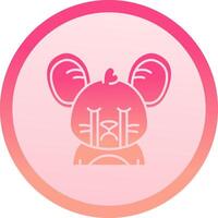 Cry solid circle gradeint Icon vector