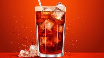 AI generated Refreshing Drink with Ice photo