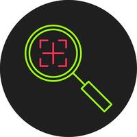 Search Glyph Circle Icon vector