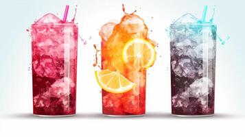 AI generated Refreshing Drink with Ice photo