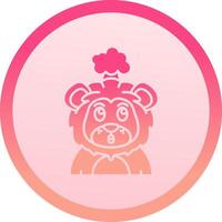Exploding solid circle gradeint Icon vector