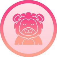 Relieved solid circle gradeint Icon vector