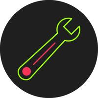 Wrench Glyph Circle Icon vector