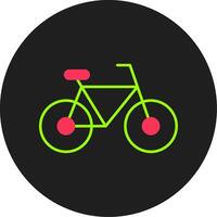 icono de círculo de glifo de bicicleta vector