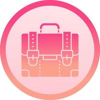 Suitcase solid circle gradeint Icon vector