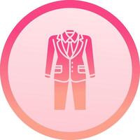 Suit solid circle gradeint Icon vector