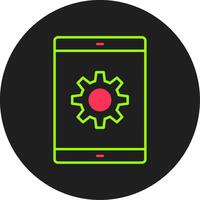 Technology Glyph Circle Icon vector