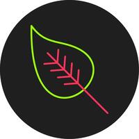 Leaf Glyph Circle Icon vector