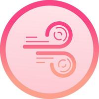 Wind solid circle gradeint Icon vector