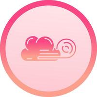 viento nube sólido circulo grado icono vector