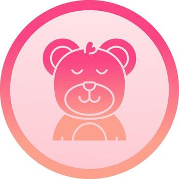 Relieved solid circle gradeint Icon vector
