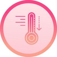 Cold solid circle gradeint Icon vector