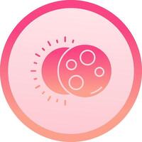 Eclipse solid circle gradeint Icon vector