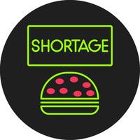 Shortage Glyph Circle Icon vector