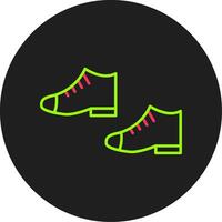 icono de círculo de glifo de zapatos vector